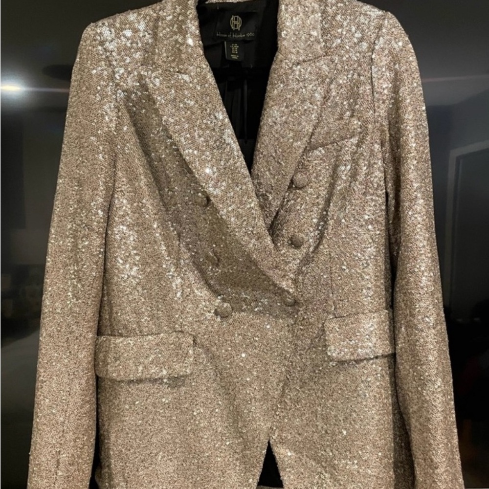 House of Harlow Sequin double breasted Blazer